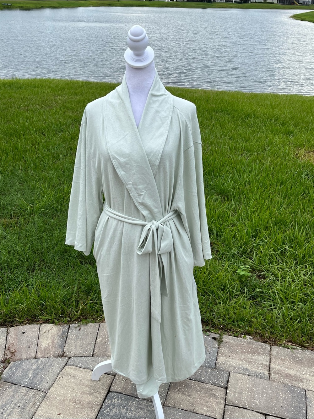 NWT Softies Dream Shawl Collar Robe in Light Sage - Size 2X/3X